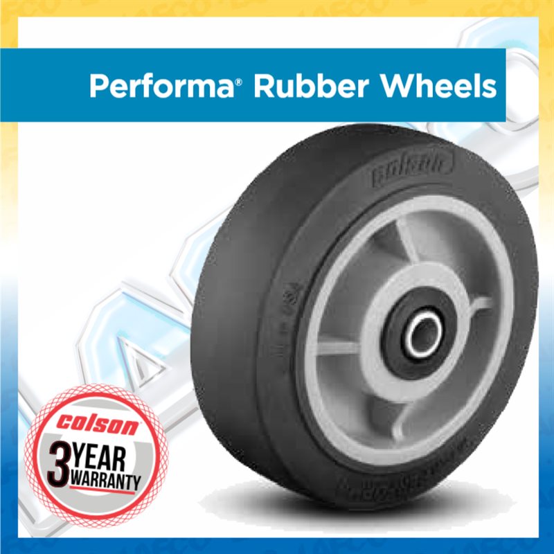 Rubber Flat Black Tread - Up to 1700lbs 